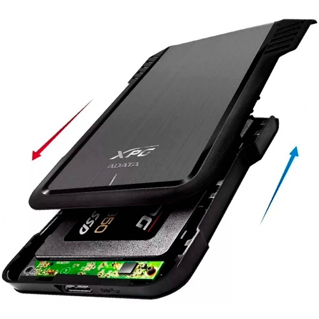 CAJA EXTERNA ADATA EX500 / USB 3.2 GEN1 / 2.5 PULGADAS / NEGRO