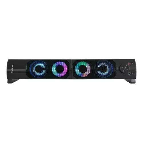 BOCINA ACTECK AS450 / ELANT BRICK0 / ALAMBRICA / 6 W RMS / USB - 3.5MM / ILUMINACION LED / SONIDO ESTEREO / NEGRO / AC-935258