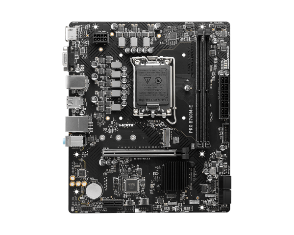 MOTHERBOARD MSI B760 / INTEL S-1700 / GEN 12TH-13TH / 2X DDR4 4800 / HDMI / M.2 / 4X USB3.2 / WIFI / MATX / GAMA MEDIA