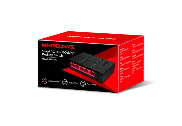 SWITCH MERCUSYS MS105G / 5 PUERTOS / 1GBPS