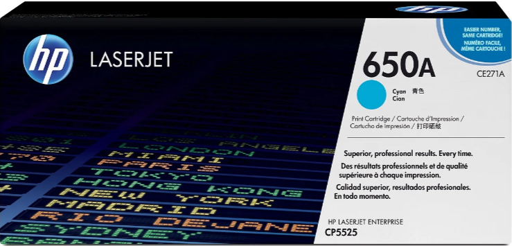 CARTUCHO DE TONER  HP CE271A / LASERJET / CIAN / 15000 PAG / 250GR