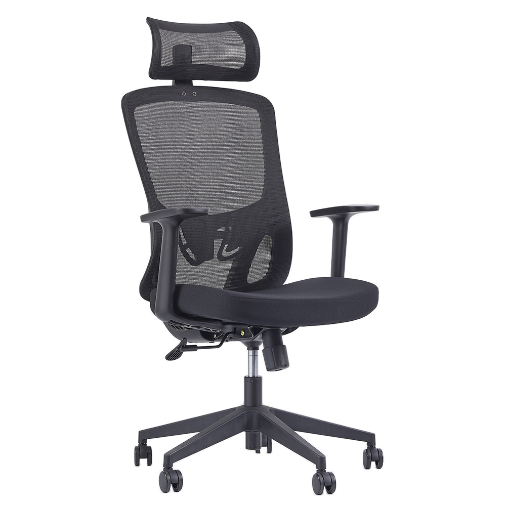 SILLA QVAWARE Z-E2209HT / OFICINA / ERGONÓMICA / MESH / NEGRO / CABECERA