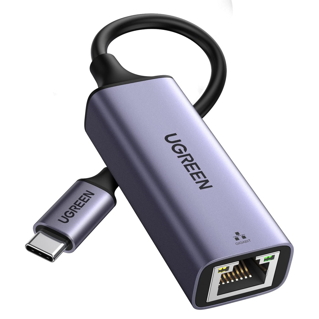 ADAPTADOR UGREEN MODELO / TARJETA DE RED / USB 3.0 / TIPO-C / METALICO / INCLUYE ADAPTADOR USB