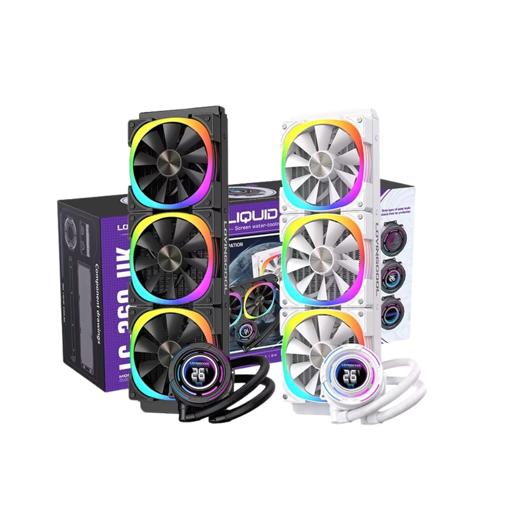 DISIPADOR LOVINGCOOL LC-B360-DK / LIQUIDA / 360MM / NEGRO / ARGB X 3 FAN