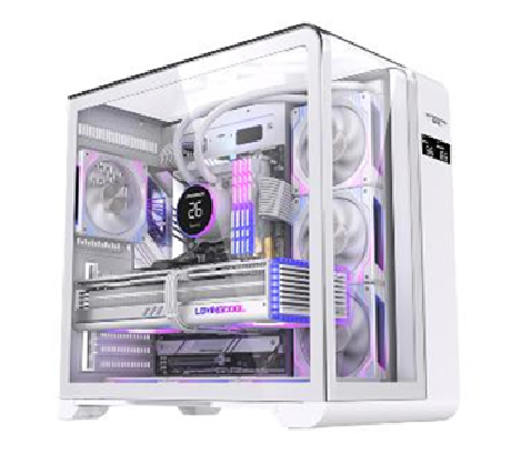 CHASIS LOVINGCOOL LC-WT-PLUS / ATX / BLANCO / ARGB FAN * 4 + CONTROLADORA
