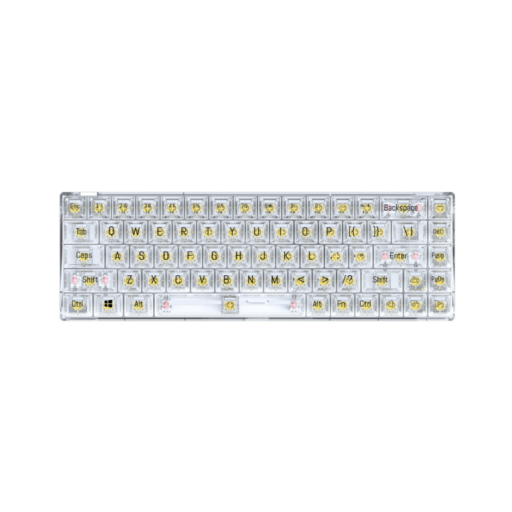TECLADO LOVINGCOOL T40 / CABLE USB / MECANICO / RGB / 68 TECLAS / TRANSPARENTE