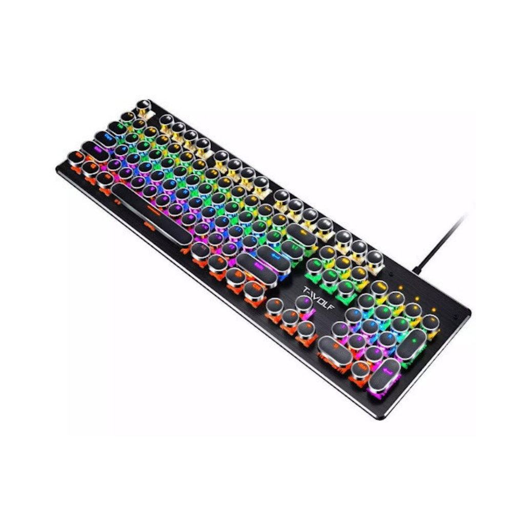 TECLADO LOVINGCOOL T75-PUNK / CABLE USB / MECANICO / RGB / 104 TECLAS / NEGRO