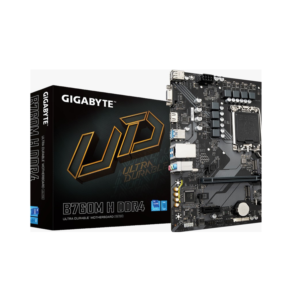 [GIGABYTE-B760M-H] MOTHERBOARD GIGABYTE B760M-H / INTEL S-1700 / 12TH - 14TH GEN / 2XDDR4 3200MHZ / HDMI / PCIE 4.0 / GAMA MEDIA