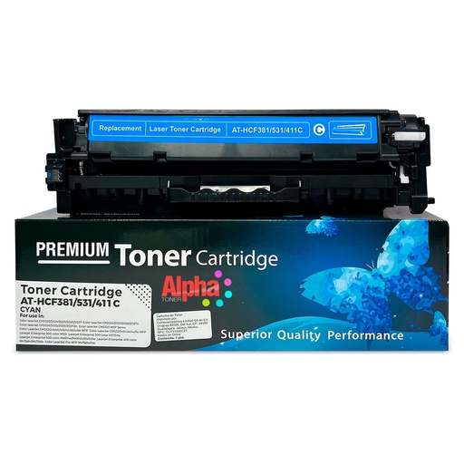 [HP-CF411A] CARTUCHO DE TONER  HP CF411A / LASERJET / CIAN / 2300 PAG / 100GR