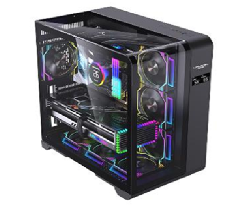 [LOVINGCOOL-LC-WT-PLUS] CHASIS LOVINGCOOL LC-WT-PLUS / ATX / NEGRO / ARGB FAN * 4 + CONTROLADORA