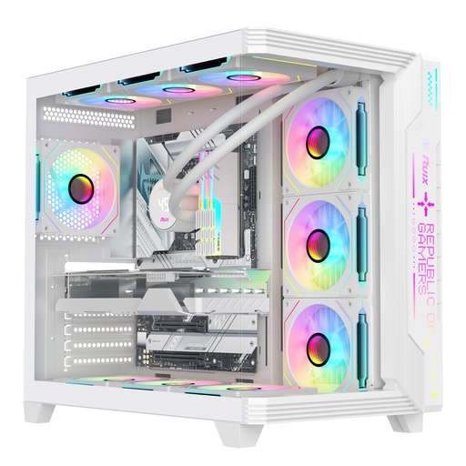 [LOVINGCOOL-LC-TX] CHASIS LOVINGCOOL LC-TX-360 / ATX / BLANCO / ARGB FAN * 7 + CONTROLADORA