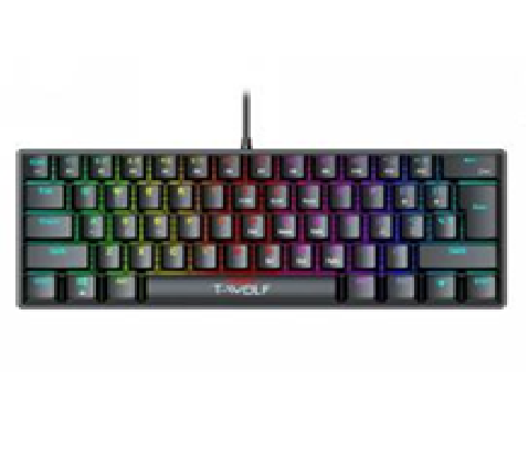 [LOVINGCOOL-T61] TECLADO LOVINGCOOL T61 / CABLE USB / MECANICO / RGB / 104 TECLAS / NEGRO
