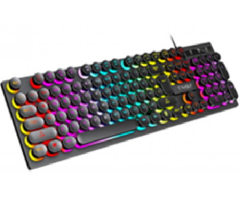 [LOVINGCOOL-T80] TECLADO LOVINGCOOL T80 / CABLE USB / MEMBRANA / RGB / 104 TECLAS / NEGRO