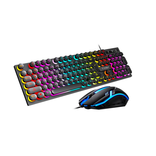 [LOVINGCOOL-TF270] KIT TECLADO Y MOUSE LOVINGCOOL TF270 / CABLE USB / RGB / MEMBRANA / NEGRO