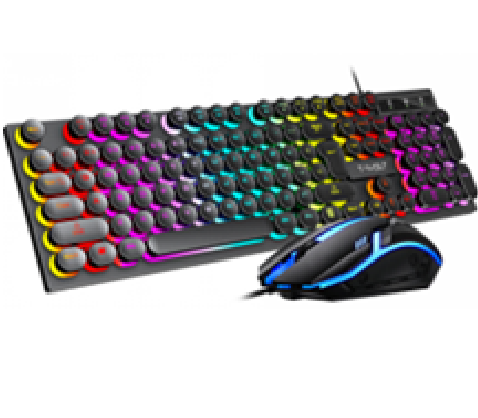 [LOVINGCOOL-TF270] KIT TECLADO Y MOUSE LOVINGCOOL TF270 / CABLE USB / RGB / MEMBRANA / NEGRO