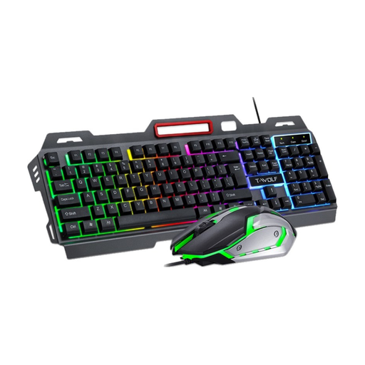 [LOVINGCOOL-TF600] KIT TECLADO Y MOUSE LOVINGCOOL T600 / CABLE USB / RGB / MEMBRANA / NEGRO