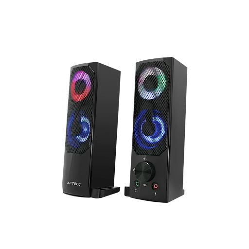 [ACTECK-AS450] BOCINA ACTECK AS450 / ELANT BRICK0 / ALAMBRICA / 6 W RMS / USB - 3.5MM / ILUMINACION LED / SONIDO ESTEREO / NEGRO / AC-935258