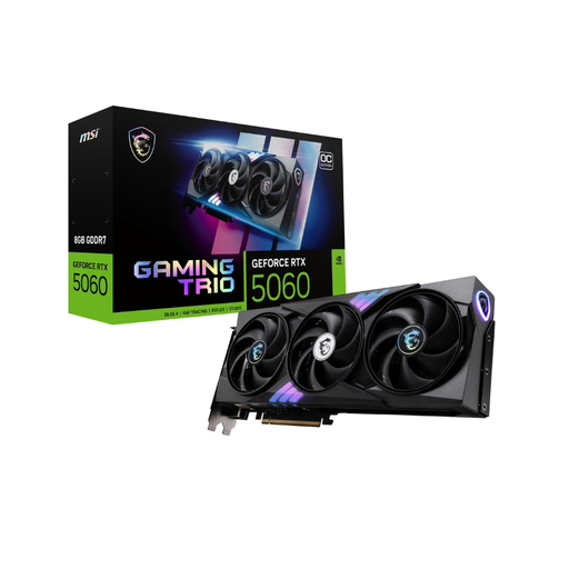 [MSI-NVIDIA-GEFORCE-RTX-5060-TI] tarjeta de video msi nvidia geforce rtx 5060 ti / 8gb / trio fanes / pcie4 / ddr6 / gaming