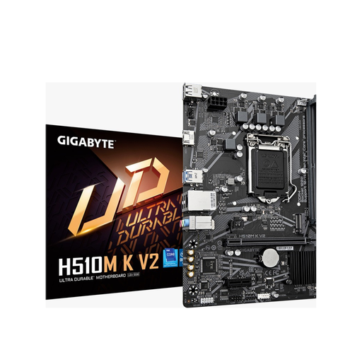 [GIGABYTE-H510M-K-V2] [GIGABYTE-H510M-K-V2] MOTHERBOARD GIGABYTE H510M-K V2 / INTEL S-1200 / 10TH GEN / 2XDDR4 3200MHZ / PCIE 4.0 X 16 / HDMI / 2XUSB 3.2 / M.2 / MICRO ATX / GAMA BASICA