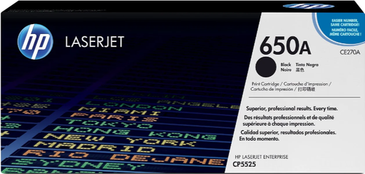 [HP-CE270A] CARTUCHO DE TONER  HP CE270A / LASERJET / NEGRO / 13000 PAG / 300GR