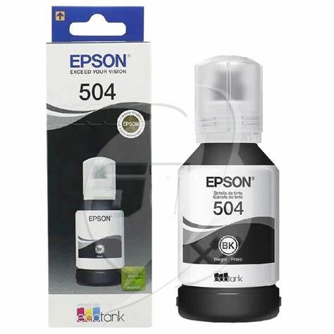 [EPSON-504-PIG- B127M] TINTA EPSON 504 / 127ML / NEGRO / PIGMENTADA