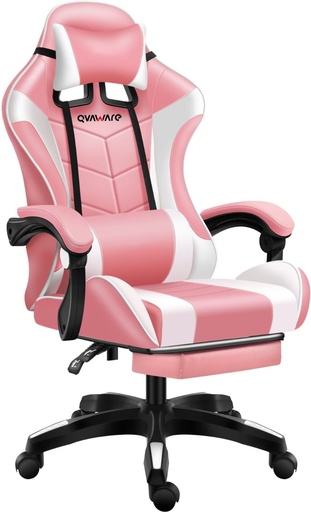 [QVAWARE-CHA10] SILLA QVAWARE CHA10 / GAMING / ROSADO Y BLANCO
