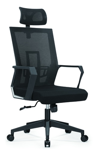 [QVAWARE-Z-E236H] SILLA QVAWARE Z-E236H / OFICINA / ERGONÓMICA / MESH / NEGRO / CABECERA